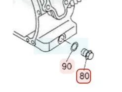 Bouchon de Vidange pour Moteur Robin / Subaru (0401140030) - Réservoir et Bouchon