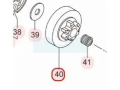 Pignon Pour Tronçonneuse Maruyama 286238 - Pièce de Rechange Haute Qualité