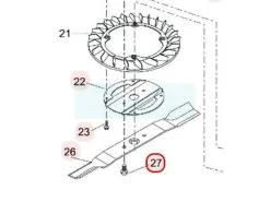Vis De Lame Pour Tondeuse Kaaz (31057197) - Visserie et Clavette de Lame Haute Qualité