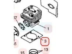 Joint D'embase Pour Moteur Zenoah 450013120 - Joint Moteur Haute Performance