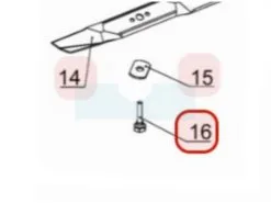 Vis De Lame Pour Tondeuse Weibang 4540405010 - Visserie et Clavette de Lame de Qualité Supérieure