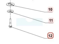 Vis De Lame Pour Tondeuse Weibang 5310415010 - Visserie et Clavette de Lame de Haute Qualité