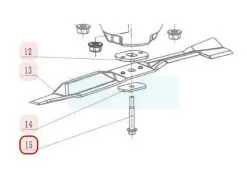 Vis De Lame Pour Tondeuse Weibang XYJ200011 - Visserie et Clavette de Lame de Haute Qualité